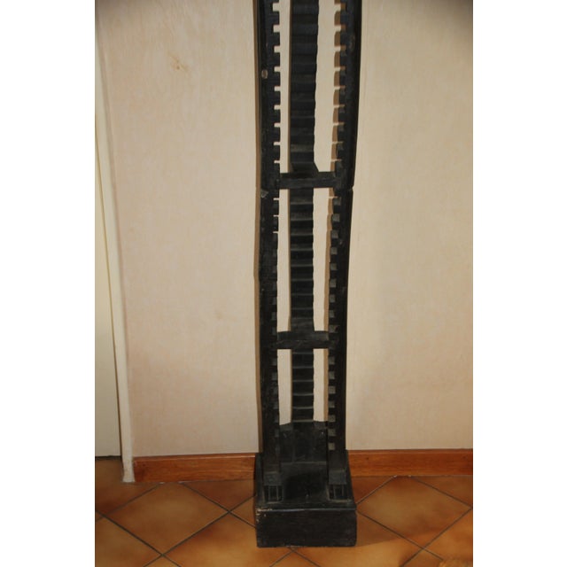 Carved Wood CD Holder Display, 1980s For Sale - Image 10 of 18