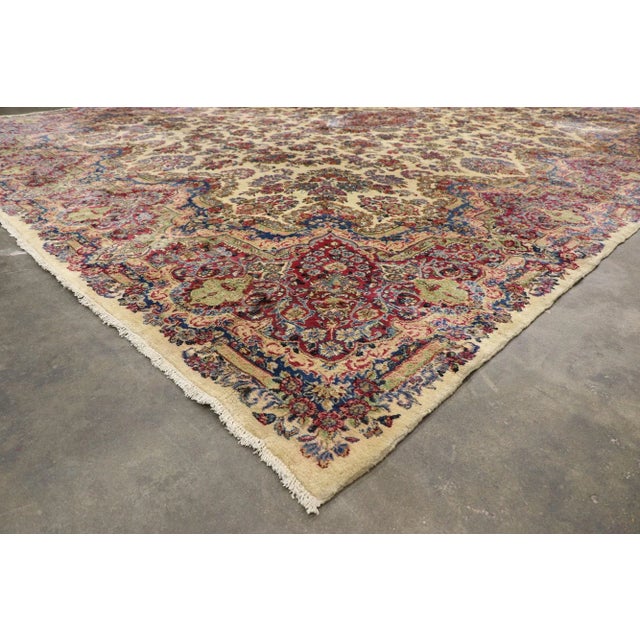 Antique Persian Kerman Rug, 12'01 X 15'11 For Sale In Dallas - Image 6 of 9