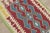 1960s Turkish Geometric Red and Blue Hand Knotted Kilim Rug For Sale In Sacramento - Image 6 of 13