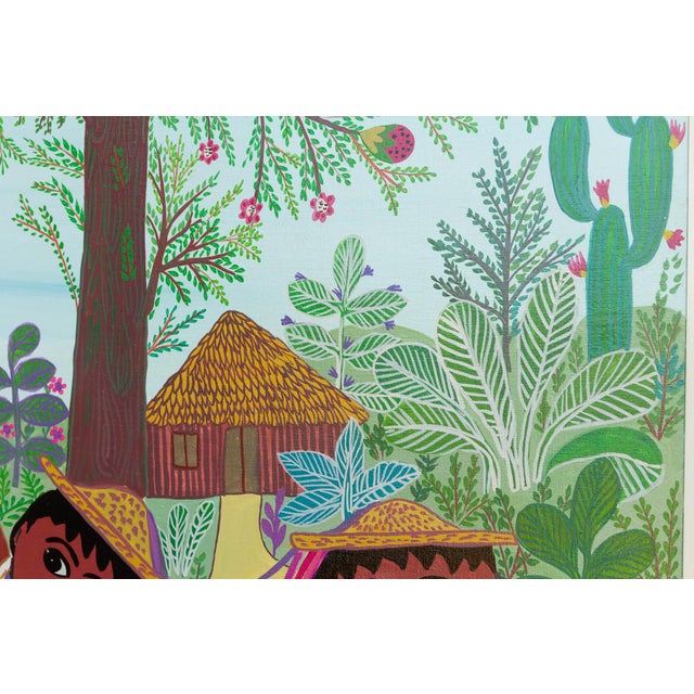 Original Manuel Lepe Mexican Native Art Painting For Sale In Los Angeles - Image 6 of 12