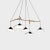 Large Daniel Becker 'Emily 5' chandelier in glossy black for Moss Objects. Designed by Berlin luminary Daniel Becker and...