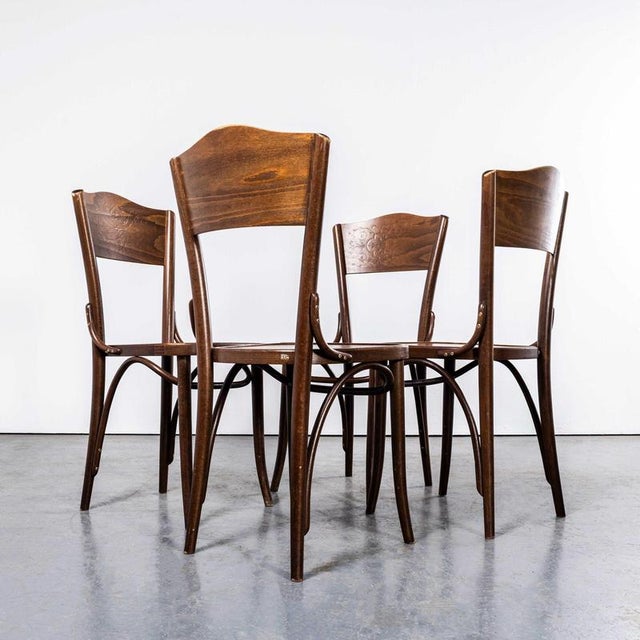 1970s Moustache Back Dining Chair in Dark Oak Bentwood from Ton, 1970s For Sale - Image 5 of 11