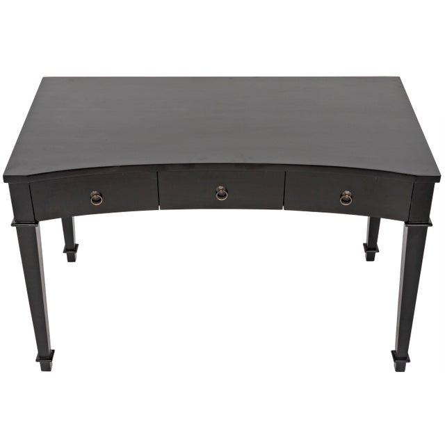 Noir NOIR Curba Desk, Hand Rubbed Black For Sale - Image 4 of 12