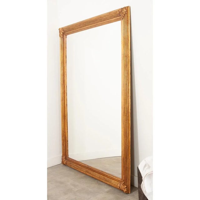 19th Century French Mirror in Painted Gilt Picture Frame For Sale - Image 9 of 10
