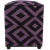 Art Deco Boho Chic Black/Purple Handmade Kilim Upholstered Ottoman For Sale - Image 3 of 11