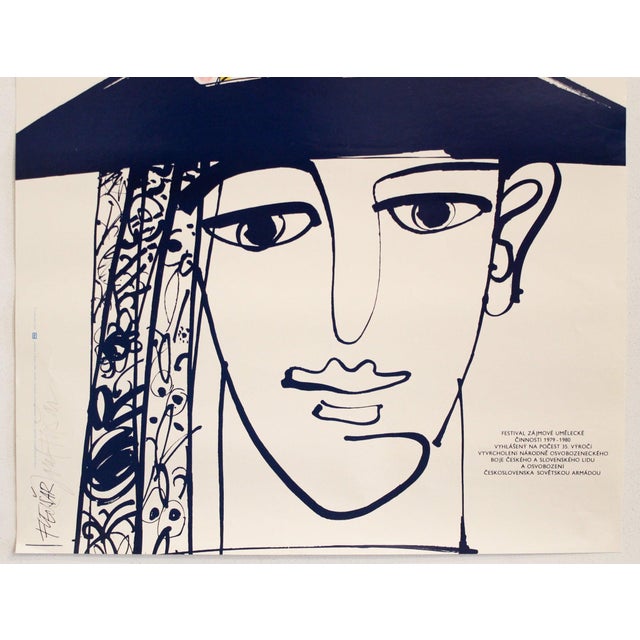 Contemporary 1980 Vintage Festival Czech Poster (Josef Flejsar) - International Folklore Festival "Straznice 1980" For Sale - Image 3 of 6