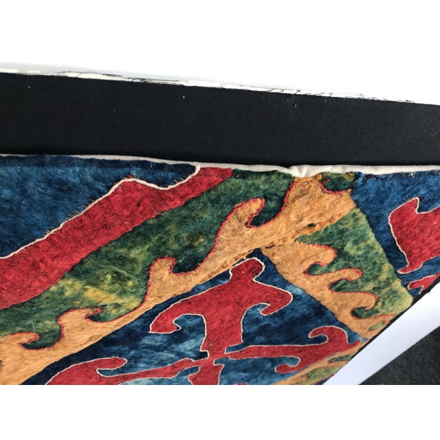 Brick Red Antique Turkish Felt Wool Art For Sale - Image 8 of 13