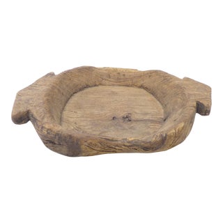 Antique Weathered Wood Trencher For Sale