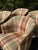 1950s Set of 4 Vintage Plaid Upholstered Game Table Chairs | Campaign-Style Club Chairs For Sale - Image 5 of 8
