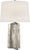 Transitional Thomas O'Brien by Visual Comfort Signature Sierra Buffet Lamp in Burnished Silver Leaf with Linen Shade For Sale - Image 3 of 3