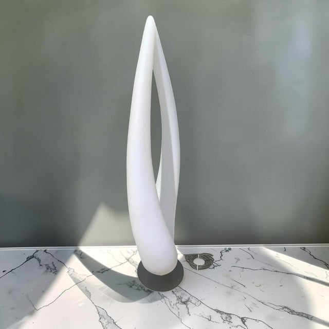1970s Vintage Monumental Tusk Style Floor Lamp For Sale - Image 5 of 11