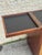 Mid Century Walnut Bar Cabinet With Sliding Top Extension and Cane Doors For Sale - Image 4 of 12