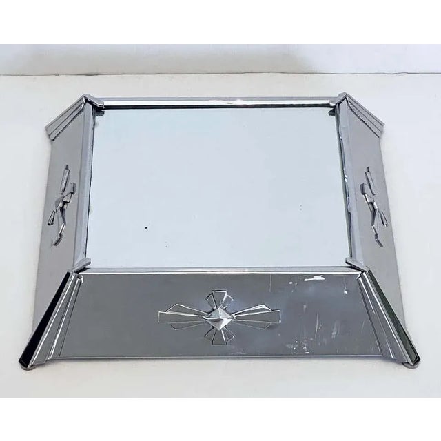 Art Deco Art Deco Plateau Mirror or Mirrored Cake Stand From England For Sale - Image 3 of 13