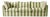 Sophie Conran Coco 4 Seater Sofa - Spring Green Stripes with Knife Edge Cushion For Sale