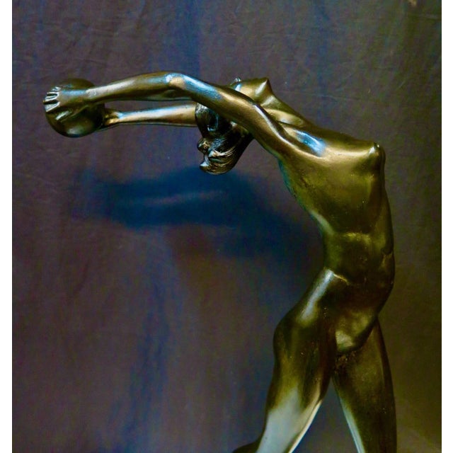 Early 20th Century Early 20th Century Art Deco Figural Bronze by Olive Kooken For Sale - Image 5 of 12