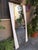 Large Vintage Mirror with Brass Frame on Wooden Panel, 1950s For Sale - Image 4 of 5