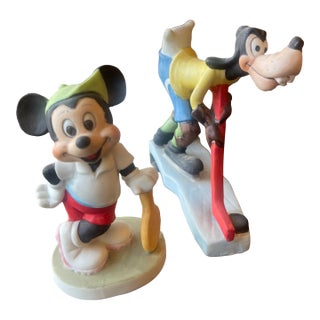 Disney Ceramics, Tennis Mickey & Hockey Goofy For Sale