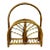 Vintage 1960s Arched Rattan Magazine Rack For Sale