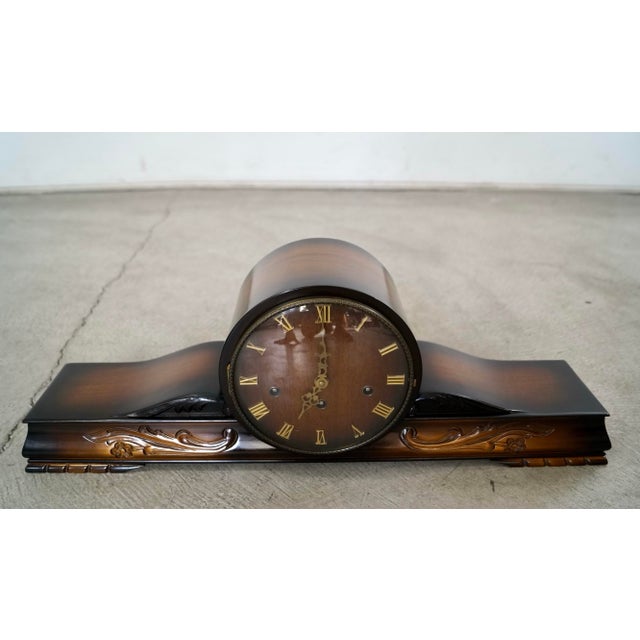 Howard Miller 1950’s Franz Hermle Mantel Clock For Sale - Image 4 of 12