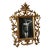 Neoclassical Brass Over Iron Picture Frame With Vintage Style Postcard For Sale
