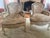 Louis XVI Style Distressed Cream Painted Bergere Chairs - A Pair For Sale - Image 11 of 12