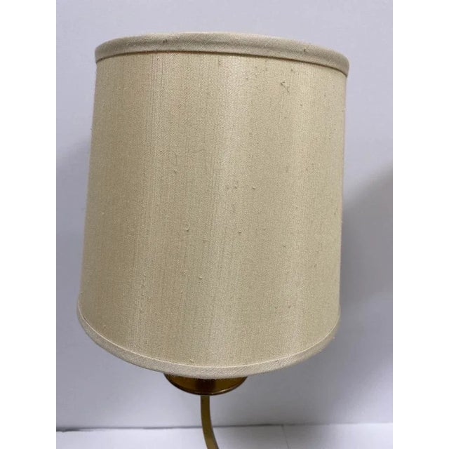 2000 - 2009 Decorative Crafts Two Arm Brass Lamp on Crystal Base For Sale - Image 5 of 10