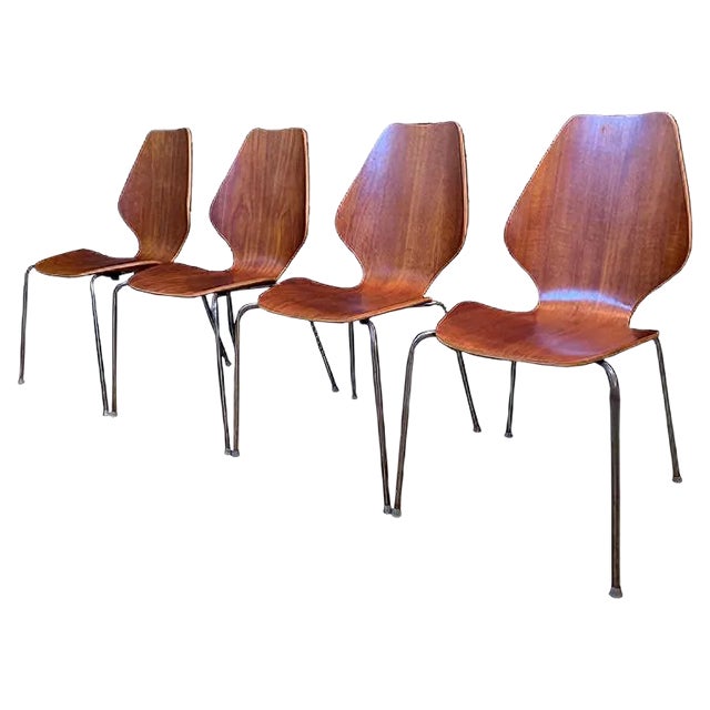 Chairs by Herbert Hirche for Jofy Stalmobler, Denmark, 1950s, Set of 4 For Sale