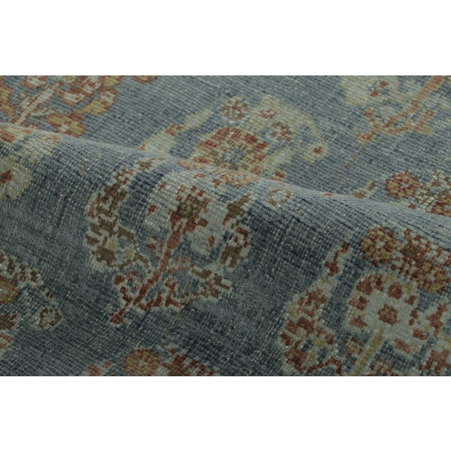 Antique Qashqai Persian Rug With Blue, Rust and Ivory Tones - Rug & Kilim For Sale In New York - Image 6 of 7