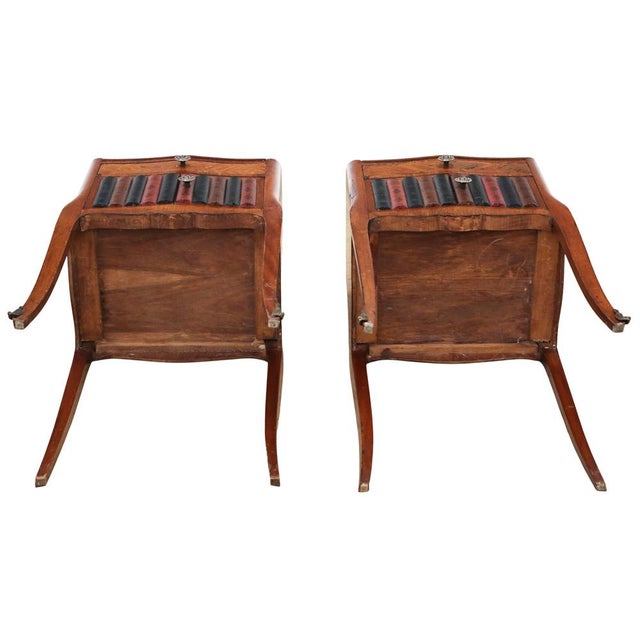 Wood Vintage French Parquetry Nightstands, 1930, Set of 2 For Sale - Image 7 of 10