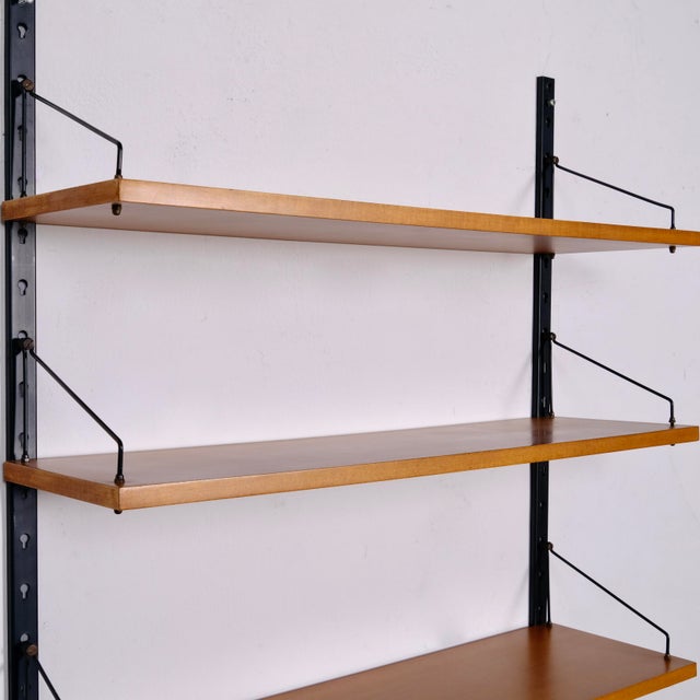 Scandinavian Wall-Mounted Bookcase, 1960s For Sale - Image 10 of 18
