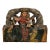 Unusual Antique Italian Hand Carved & Painted Wood Madonna & Child Sicilian Donkey Cart Fragment - Weighted for Doorstop For Sale