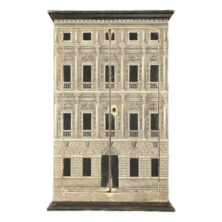 Hand Painted Mid 20th Century Italian Fornasetti Inspired Cabinet For Sale