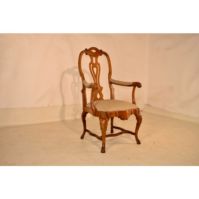 Queen Anne 18th Century Period Queen Anne Walnut Armchair For Sale - Image 3 of 16