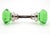 Traditional Pair of Vintage Octagon Green Glass Door Knobs For Sale - Image 3 of 5