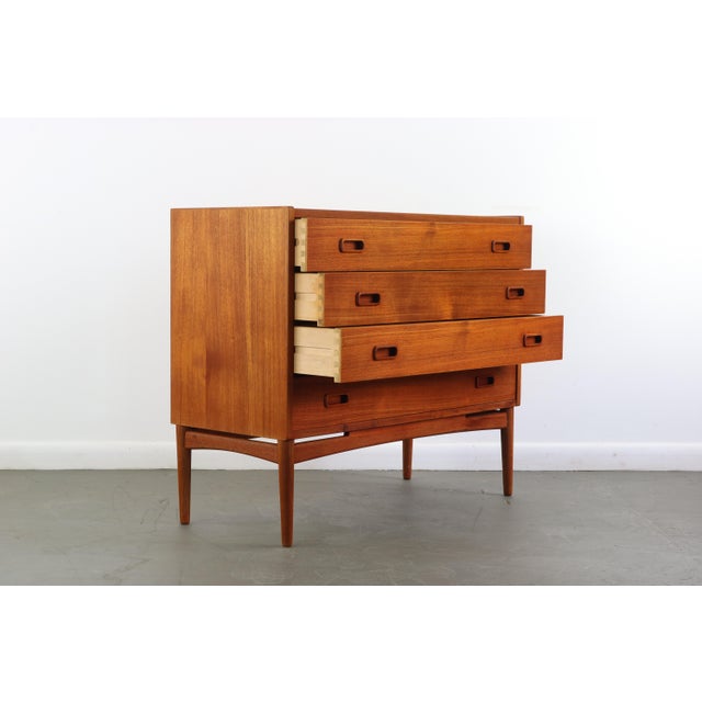 1960s Arne Hovmand Olsen Teak 4 Drawer Chest of Drawers for Mogens Kold For Sale - Image 5 of 11