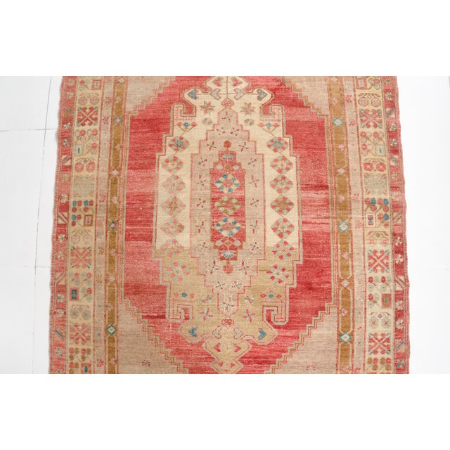 Turkish Bohemian Vintage Wool Carpet For Sale - Image 3 of 10