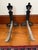 Metal Vintage Black Wrought Iron Andirons With Urn Finials, a Pair For Sale - Image 7 of 8