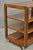 Brown Vintage Mid Century Modern Lacquered Cherry Wood Rolling Cart Tv Stand Shelf For Sale - Image 8 of 11