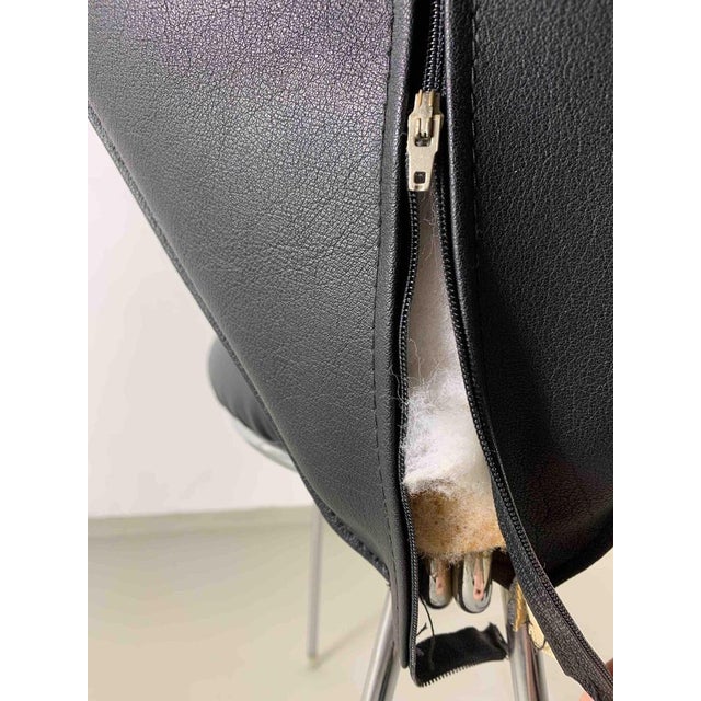 Black Leatherette Metal Chairs from Lubke, 1990s, Set of 6 For Sale - Image 11 of 14