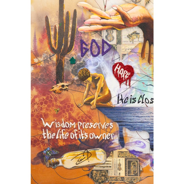 Marcus Glenn Ocean in the Desert Signed Dionne Warwick Embellished Giclee Canvas For Sale In Detroit - Image 6 of 9