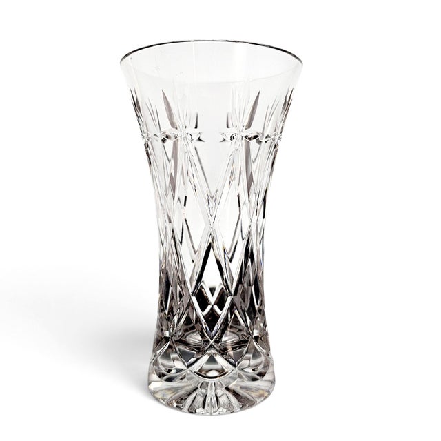 Contemporary Late 20th Century Edinburgh Crystal Cut Vase, Scotland, 6 Inch For Sale - Image 3 of 9