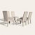 Set of Six 1980s Postmodern Sculptural Dining Chairs in Textured Cream Fabric For Sale - Image 11 of 18