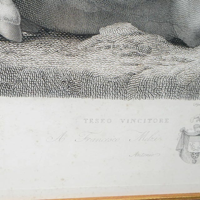 Set of 3 Framed 19th Century Roman Neoclassical Engravings After Antonio Canova For Sale - Image 11 of 15