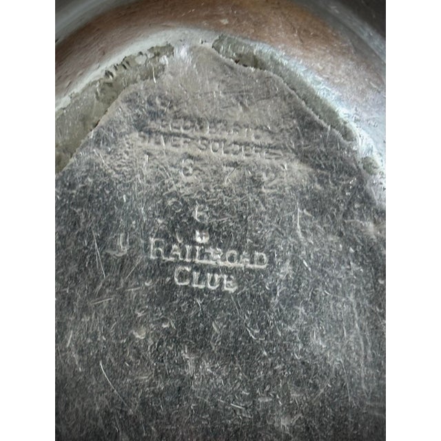 Mid-Century Modern Rare Railroad Club Silver Bowl Platter VTG For Sale - Image 3 of 7