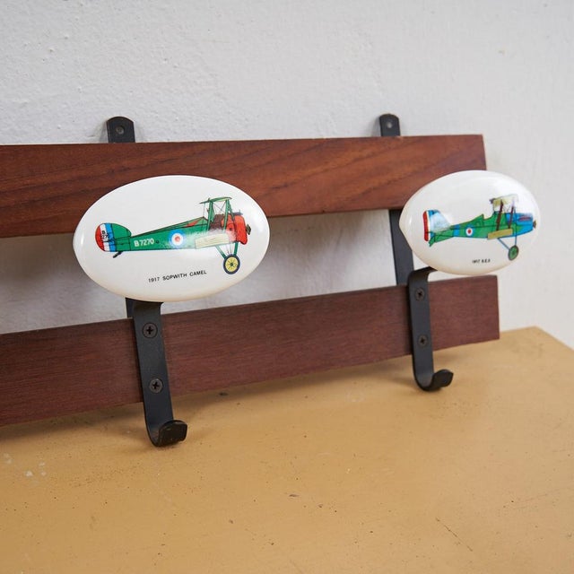 Wall Coat Hanger in Teak For Sale - Image 3 of 5