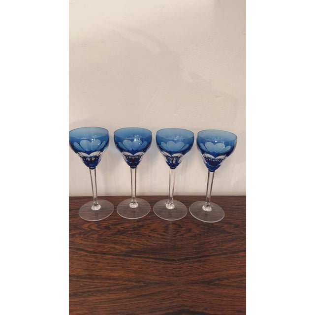 Vintage Wine Glasses from Val Saint Lamber, 1950s, Set of 11 For Sale - Image 4 of 17