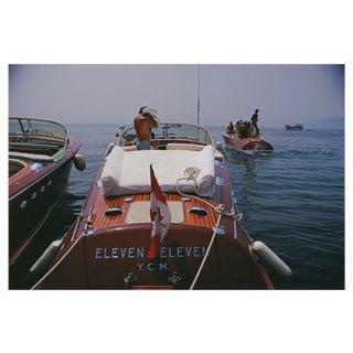 Slim Aarons, Motorboats in Antibes, Estate Stamped Photographic Print For Sale