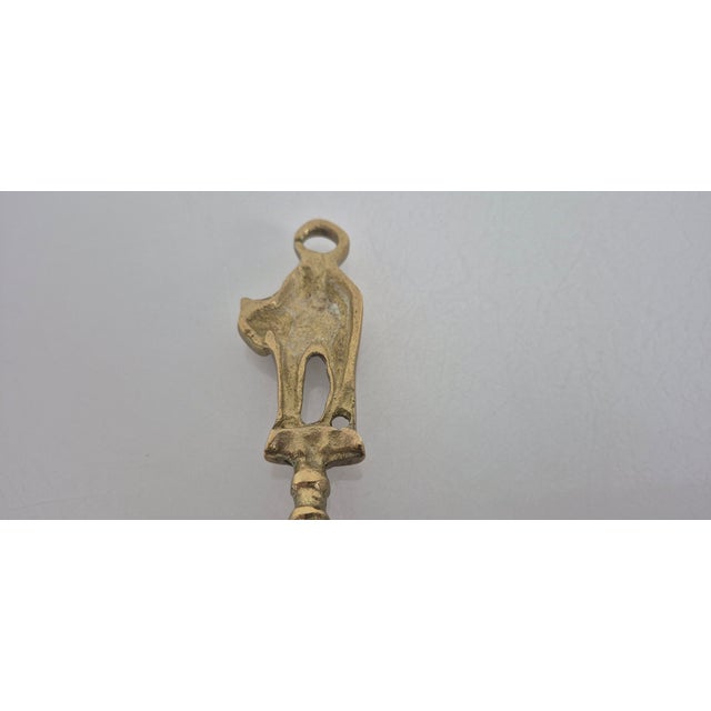 Gold Brutalist Cat-Shaped Shoehorn, Germany, 1960s For Sale - Image 8 of 11
