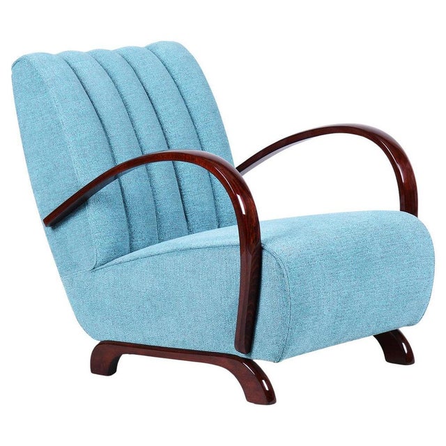 Art Deco Walnut Armchair by J. Halabala for Up Zavody, Czech, 1930s For Sale - Image 18 of 18