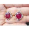 Bochic "Orient" Vintage 11 Carat African Natural Ruby & Rose Cut Topaz Earrings For Sale - Image 16 of 18